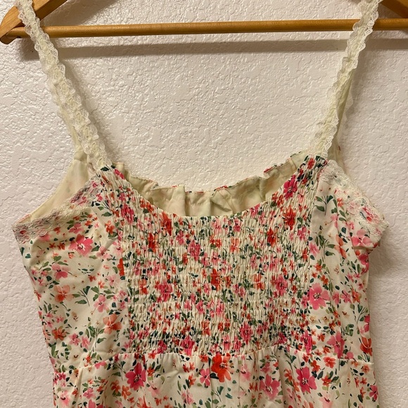 NWT Commense Floral Print Trim Cami Midi Dress - Picture 11 of 14